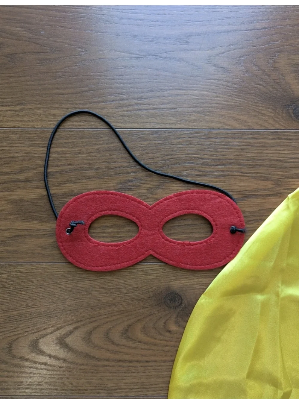 Superhero Cape And Mask Set Red And Yellow Kids Unisex OSFM
